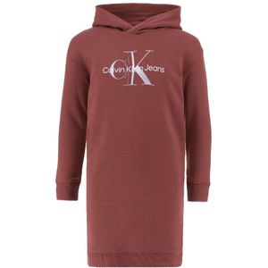 Calvin Klein Sweatjurk - Metallic Monogram - Terracotta tegel - Calvin Klein - 16 jaar (176) - Jurk