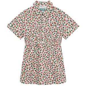 Kenzo Jurk - Denim - Ivory/Roze m. Bloemen - Kenzo - 12 jaar (152) - Jurk
