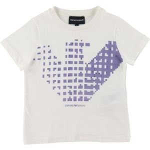 Emporio Armani T-Shirt - Wit m. Paars - Emporio Armani - 4 jaar (104) - T-Shirts