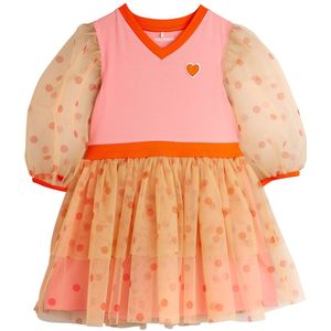 Mini Rodini Jurk - Tule - Roze m. Stippen - Mini Rodini - 2-3 jaar (92-98) - Jurk