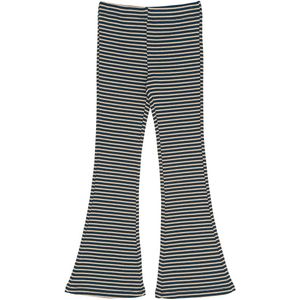 The New Broek - Rib - TnsPriscilla - Navy Blazer Striped m. Gli - The New - 5-6 jaar (110-116) - Broeken - Katoen