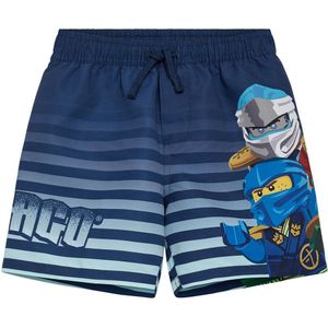 LEGO® Ninjago Zwembroeken - LwAgan 305 - Donkerblauw m. Print - LEGO® Wear - 4 jaar (104) - Badmode