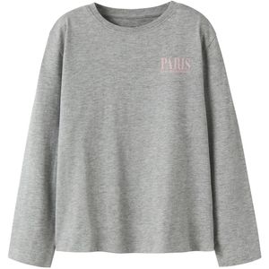 Name It Blouse - NkfRaris - Grey Melange - Name It - 7-8 jaar (122-128) - Shirts