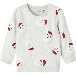 Name It Sweatshirt - NbnRachristmas - Light Grey Melange - Name It - 56 - Sweatshirt
