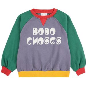 Bobo Choses Sweatshirt - Kleurblok Ranglan - Multicolour - Bobo Choses - 2-3 jaar (92-98) - Sweatshirt