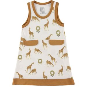 Katvig Jurk - Wit m. Giraf - Katvig - 1 jaar (80) - Jurk