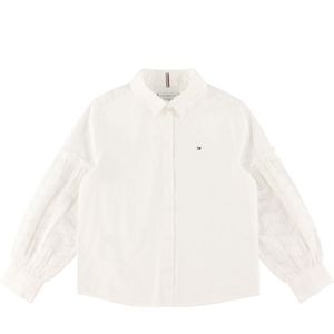 Tommy Hilfiger Overhemd - Borduurwerk Anglais Woven - Ecru - Tommy Hilfiger - 14 jaar (164) - Overhemd