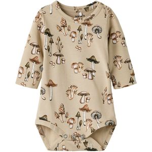 Name It Romper l/s - NbmOfeyan - IJslands fossiel - Name It - 50 - Romper L/S