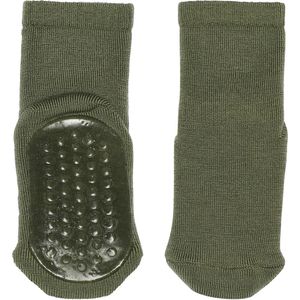 MP Sokken m. Anti-Slip Onderkant - Wol - Olivijn - MP - 19/21 - Sokken