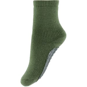 MP Sokken m. Anti-Slip Onderkant - Wol - Olivijn - MP - 19/21 - Sokken