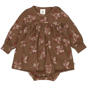 Müsli Body met Rok - Flora - Bark/Cabernet/Nachtegaal - Müsli - 74 - Romper L/S