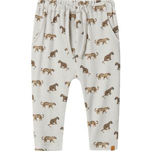 Lil' Atelier Broek - Rib - NbmGavo - Damp Blue m. Print - Lil Atelier - 56 - Broeken - Katoen