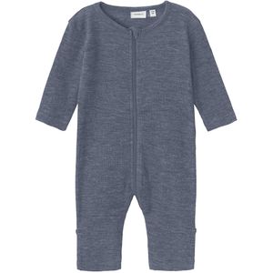Name It Pyjamapak - Wol/Zijde - Rib - NbmWossa - Folkstonegrijs - Name It - 56 - Pyjamapak