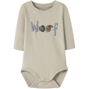 Name It Romper l/s - NbmVroels - IJsland Fossiel/Woof - Name It - 62 - Romper L/S