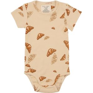 VACVAC Romper s/s - Rib - Kurt - BIG Croissant - Beige - VACVAC - 56/62 - Romper S/S