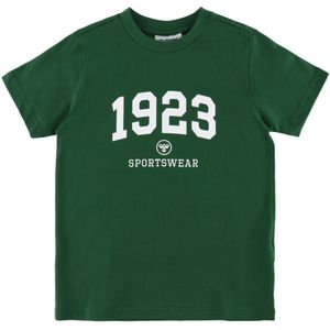 Hummel T-Shirt - hmlJR Grafisch 1923 - Donkergroen - Hummel - 5-6 jaar (110-116) - T-Shirts