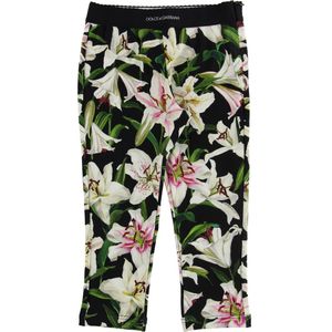 Dolce & Gabbana Leggings - Lelie - Zwart m. Wit Lelies - Dolce & Gabbana - 4 jaar (104) - Leggings