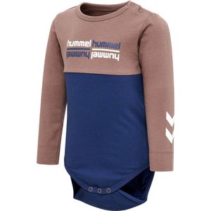 Hummel Romper l/s - hmlHans - Deep Taupe - Hummel - 56 - Romper L/S