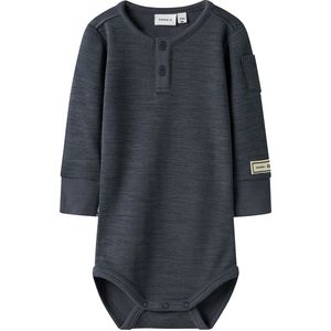 Name It Romper l/s - Wol/Viscose - NbmWyla - Ombre Blue - Name It - 50 - Romper L/S