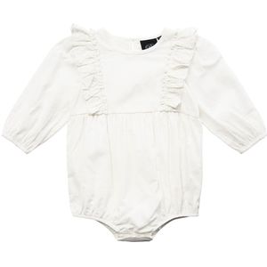 Sofie Schnoor Romper l/s - Antique White m. Rushes - Sofie Schnoor - 1 jaar (80) - Romper L/S