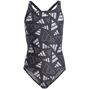 adidas Performance Zwempak - AOP BARS SUIT G - Zwart - adidas Performance - 5 jaar (110) - Badmode