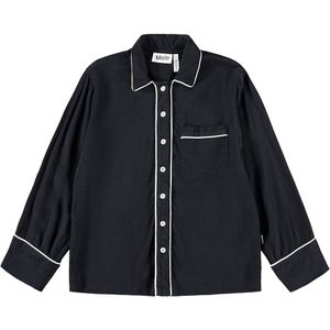 Molo Overhemd - Rachelle - Zwart - Molo - 7-8 jaar (122-128) - Overhemd