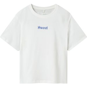 Name It T-Shirt - NkfJessa - Bright White m. Print - Name It - 7-8 jaar (122-128) - T-Shirts