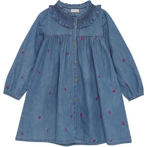 Minymo Jurk - Denim - Ombre Blue m. Kers - Minymo - 5 jaar (110) - Jurk