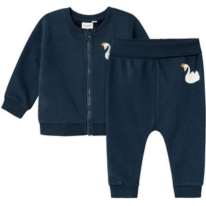 Name It Set- NbfVrille - Dark Sapphire m. Zwanen - Name It - 68 - Cardigan