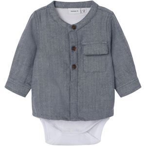 Name It Hemdromper l/s - NbmNupan - India Ink - Name It - 50 - Romper L/S