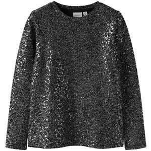 Name It Blouse - NkfSura - Zwart m. Glitter - Name It - 7-8 jaar (122-128) - Shirts