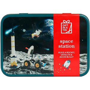 Gift In A Tin Bouwwerf Speelset - Bouwen - Space Station - Gift In A Tin - OneSize - Speelgoed