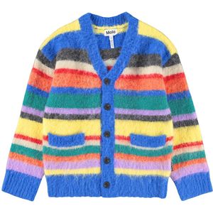 Molo Cardigan - Gebreid - Wol - Brutus - Fyzzy Stripe - Molo - 7-8 jaar (122-128) - Cardigan