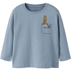 Name It Blouse - NmmVagno - Dusty Blue/Lama Pocket - Name It - 6 jaar (116) - Shirts