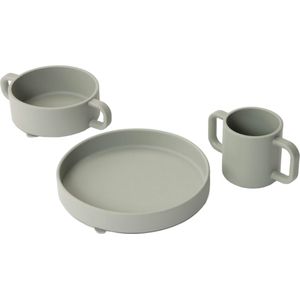 Everleigh & Me Bestek-Set - Silicone - 3 Onderdelen - Houtskool - Everleigh & Me - OneSize - Bestek-Set