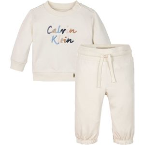 Calvin Klein Sweatset - Colour Logo - Tofu White - Calvin Klein - 1½ jaar (86) - Joggingpakken