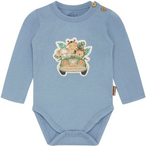 Hust and Claire Romper l/s - HCBilly - Vervaagd Blue m. Print - Hust and Claire - 1½ jaar (86) - Romper L/S