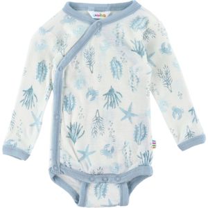 Joha Wikkelromper L/æ - Wol - Lichtblauw m. Print - Joha - 70 - Romper L/S
