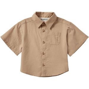 Sofie Schnoor Overhemd - Helmutsk - Soft Brown - Sofie Schnoor - 4 jaar (104) - Hemd S/S