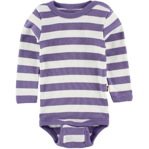 Katvig Romper - l/s - Wit/Paars Gestreept - Katvig - 56 - Romper L/S