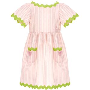 Moschino Jurk - Roze Gestreept_/Neon Groen - Moschino - 8 jaar (128) - Jurk