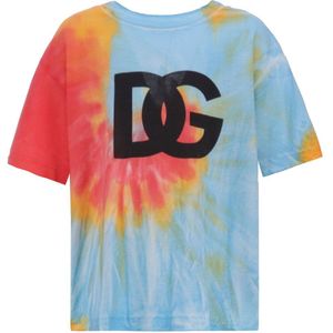 Dolce & Gabbana T-Shirt - Eden - Blauw/Oranje m. Logo - Dolce & Gabbana - 4 jaar (104) - T-Shirts