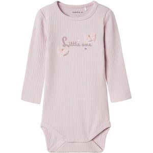 Name It Romper l/s - Rib - NbfDikka - Light Lilac - Name It - 62 - Romper L/S