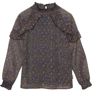Creamie Blouse - Total Eclipse m. Klein Bloemen - Creamie - 5 jaar (110) - Shirts