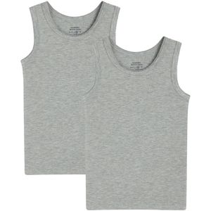 Hust and Claire Onderhemd - Flicka - 2-pack - Grijs gemêleerd - Hust and Claire - 3 jaar (98) - Onderhemd