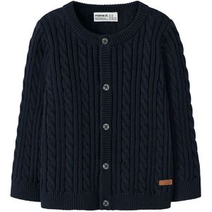 Biologisch Katoen - Gebreid Vest - Kinderen - Kabelpatroon - Lange Mouwen