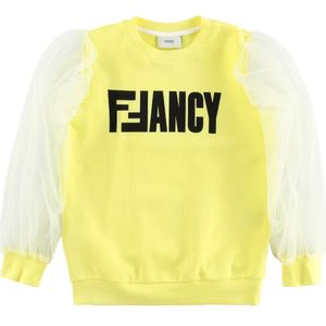 Fendi Kids Sweatshirt - Geel m. Tekst/Tyl - Fendi - 12 jaar (152) - Sweatshirt
