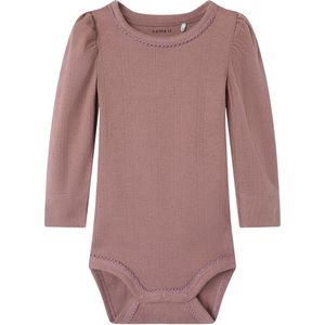 Name It Romper l/s - Slim Romper - NbfNigella - Twilight Mauve - Name It - 50 - Romper L/S