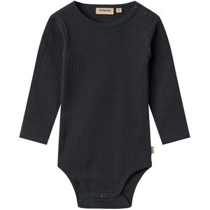 Wheat Romper l/s - Rib - Berti - Navy - Wheat - 62 - Romper L/S