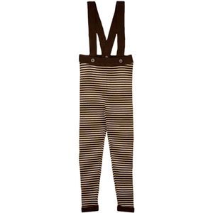 Fliink Leggings m. Bretellen - Gebreid - Viscose - Favo - Chocor - Fliink - 74 - Leggings